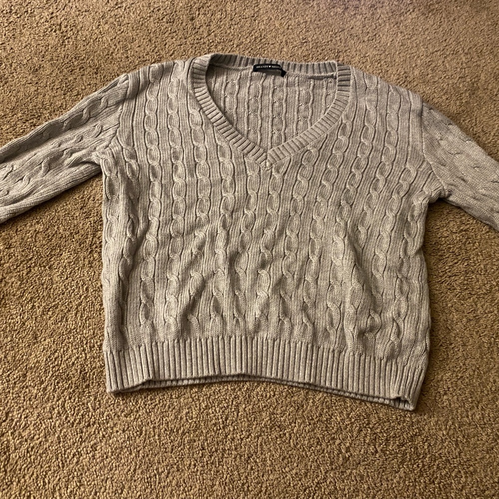 Gray brandy melville sweater! fits like a size small, never worn, very warm